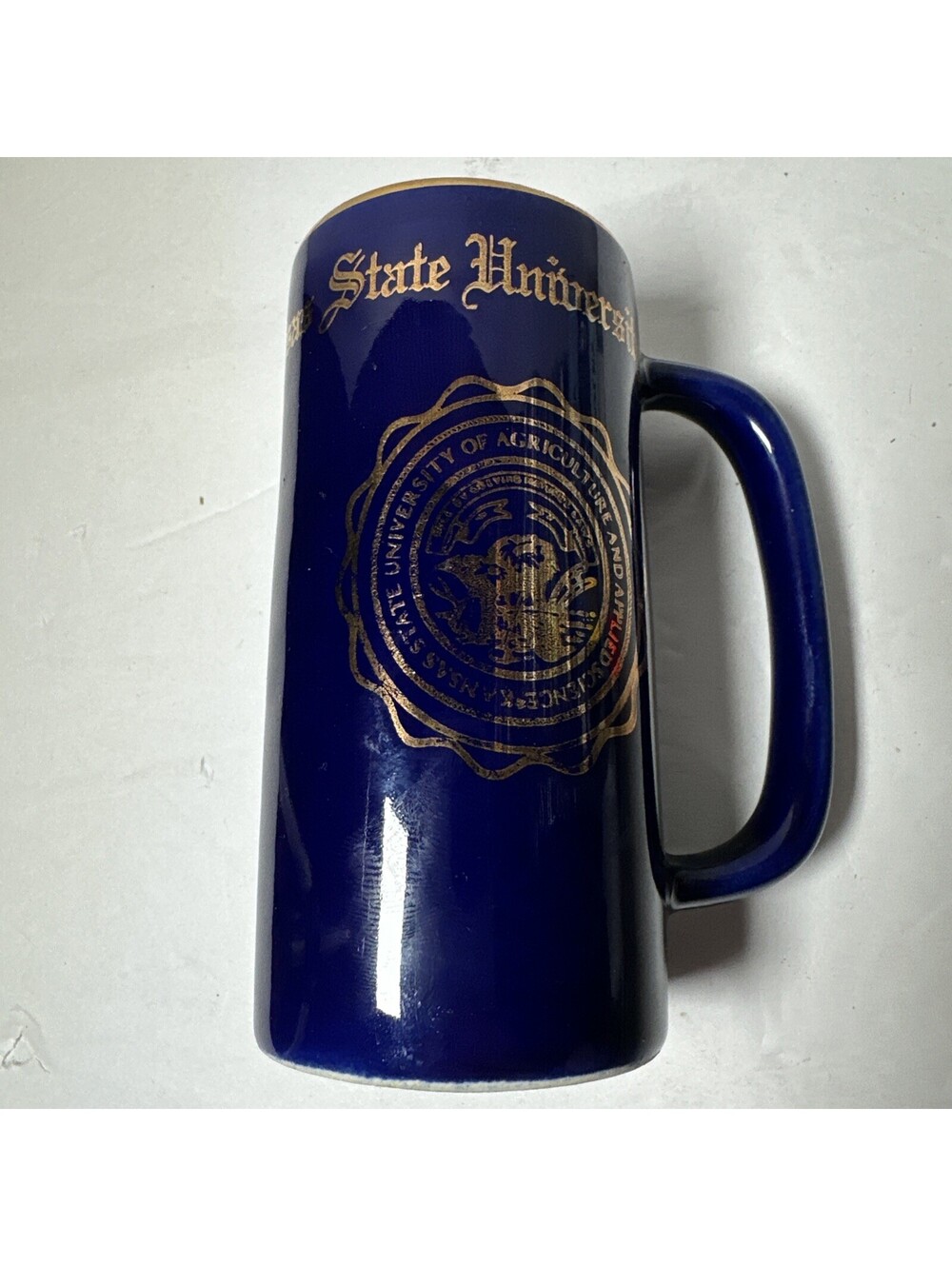 KSU Kansas State University Wildcats Vintage Stein Mug Cobalt Blue W.C. Bunting